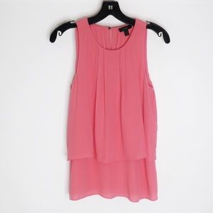 J. Crew rose pink tiered sleeveless top size 0